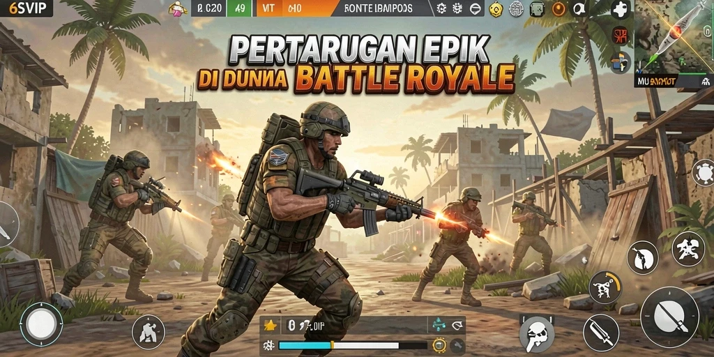 Gameplay Battle Royale yang mendebarkan di 6SVIP dengan aksi yang intens.