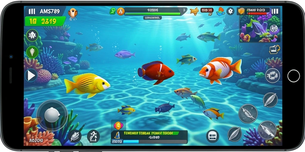 Tangkapan layar gameplay Tembak Ikan yang seru dan penuh aksi.