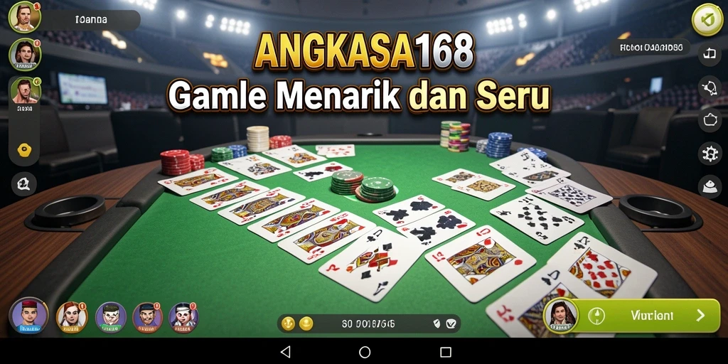 Tampilan gameplay seru dalam ANGKASA168 yang menampilkan keseruan bermain Gaple.