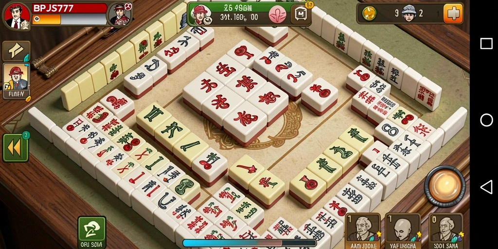Screenshot gameplay BPJS777 menampilkan keseruan permainan Mahjong.