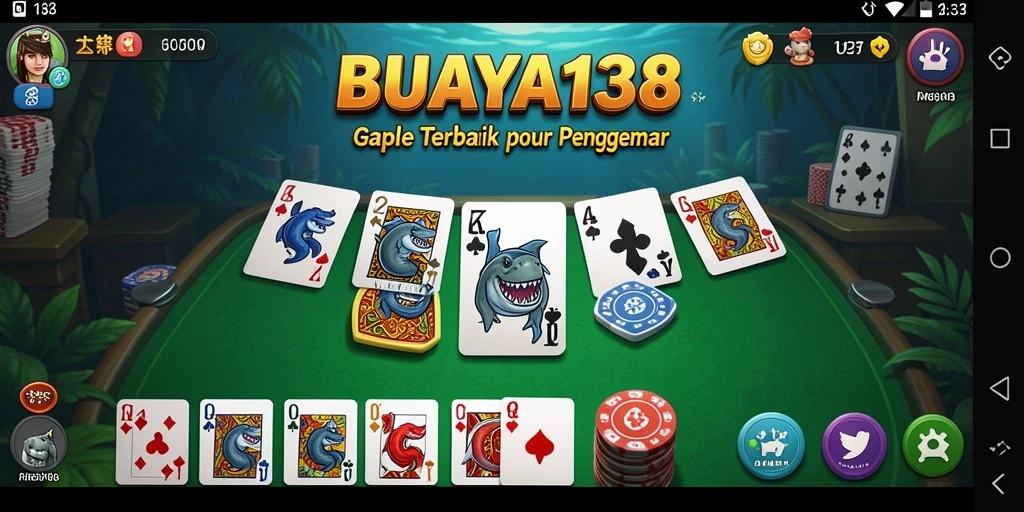 Screenshot gameplay Gaple menarik dalam BUAYA138.
