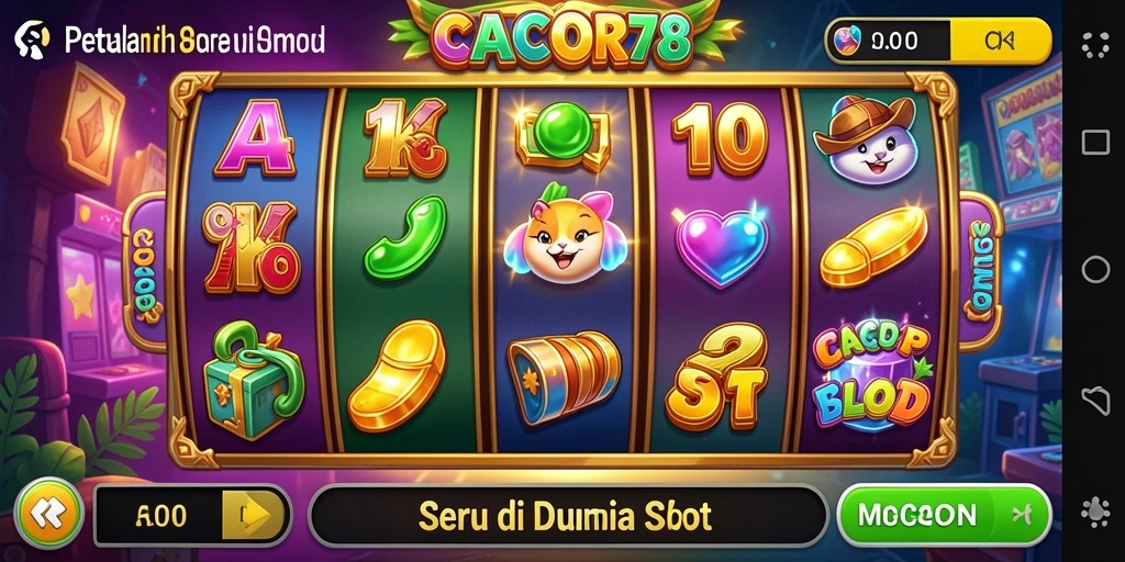 Gameplay mengasyikkan CACOR78 dengan tema slot yang beragam.