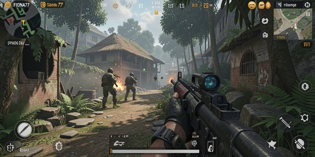 Tampilan gameplay FIONA77 yang mendebarkan dan penuh aksi.