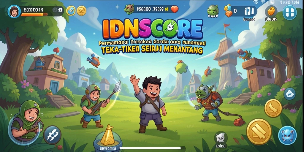 Tampilan gameplay IDNSCORE yang seru dan menantang.