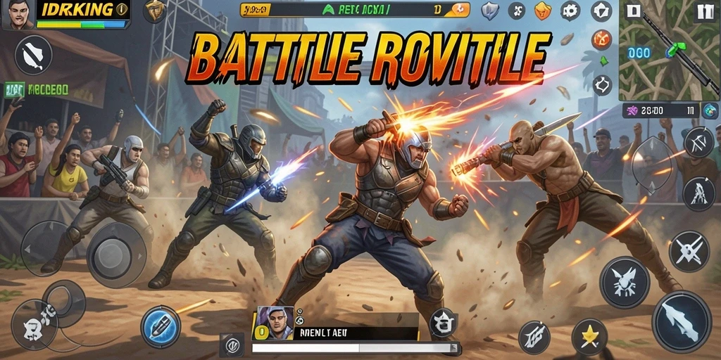 Gameplay seru di IDRKING menampilkan pertarungan Battle Royale.