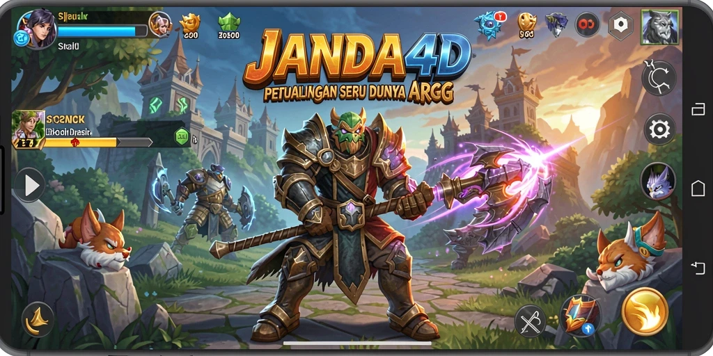 Tampilan menarik dari gameplay JANDA4D yang penuh aksi ARPG.