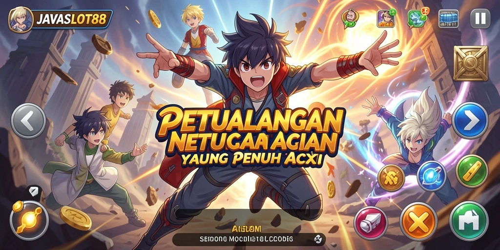 Tampilan gameplay yang seru dan penuh warna di JAVASLOT88.