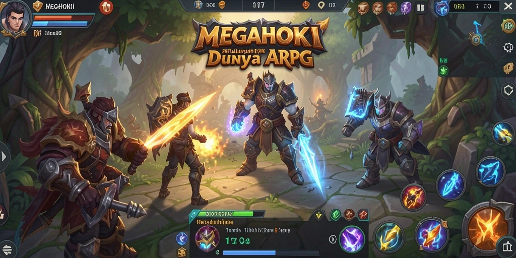 Screenshot gameplay mendebarkan MEGAHOKI dengan pertempuran epik.