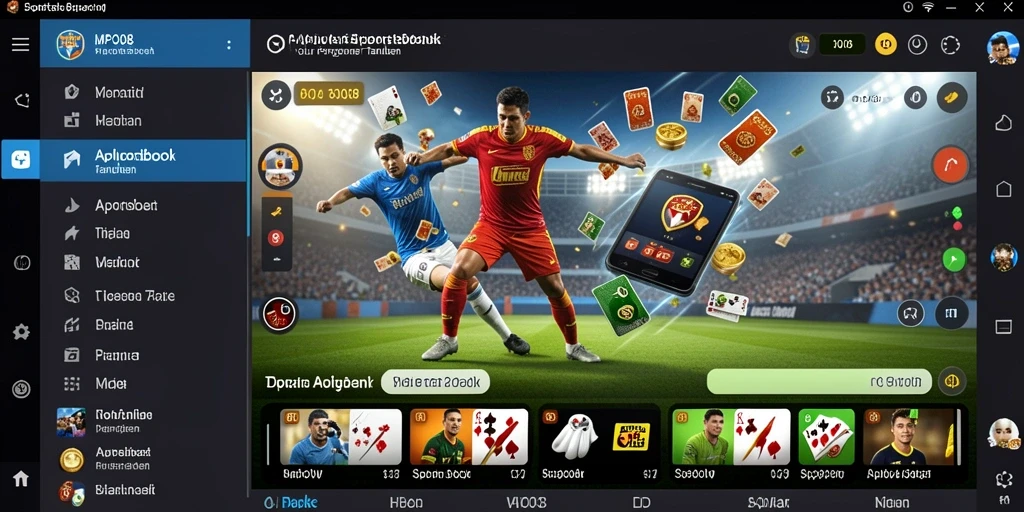 Tampilan gameplay Sportsbook dengan berbagai pilihan taruhan.