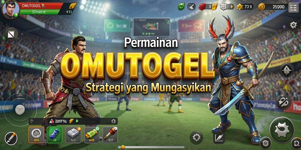 Screenshot dari gameplay OMUTOGEL menampilkan strategi dan pertempuran yang seru.