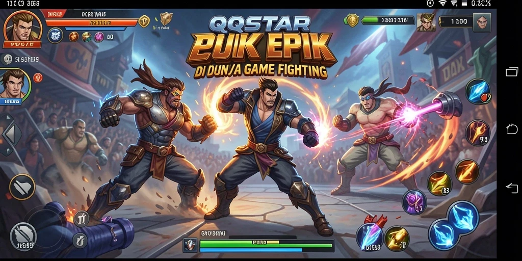 Gameplay seru dengan pertarungan yang mendebarkan di QQSTAR.