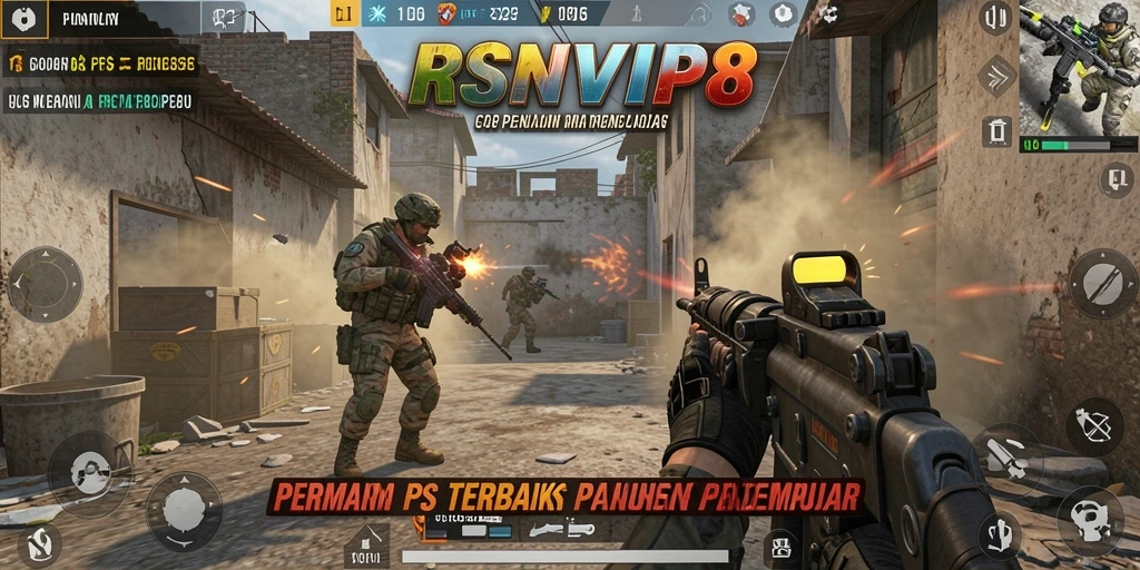 Gameplay RSNVIP8 yang mendebarkan dalam pertempuran FPS.