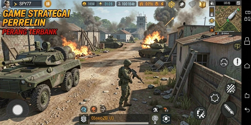 Screenshot gameplay <strong>SPY77</strong> menampilkan pertempuran yang seru dan strategi mendebarkan.