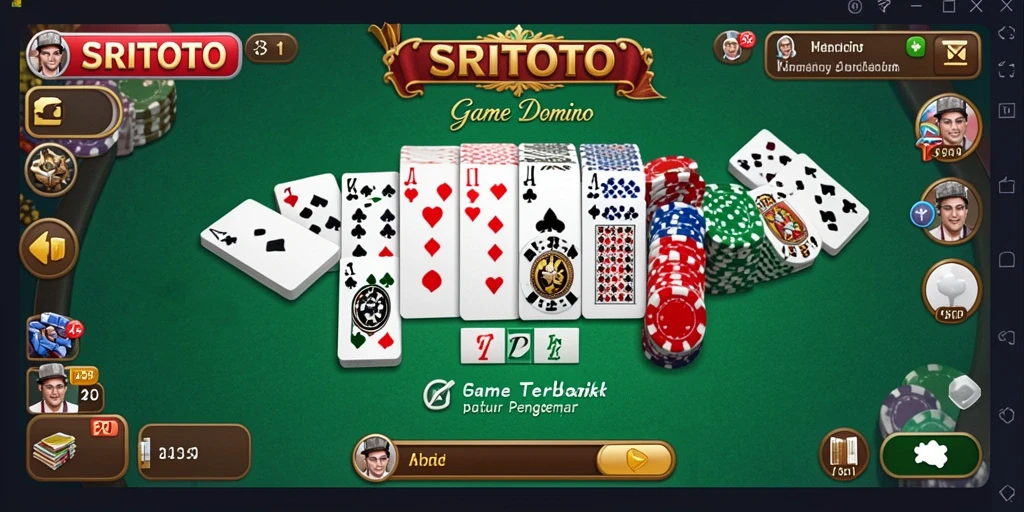 Tampilan gameplay seru dari aplikasi SRITOTO Domino.
