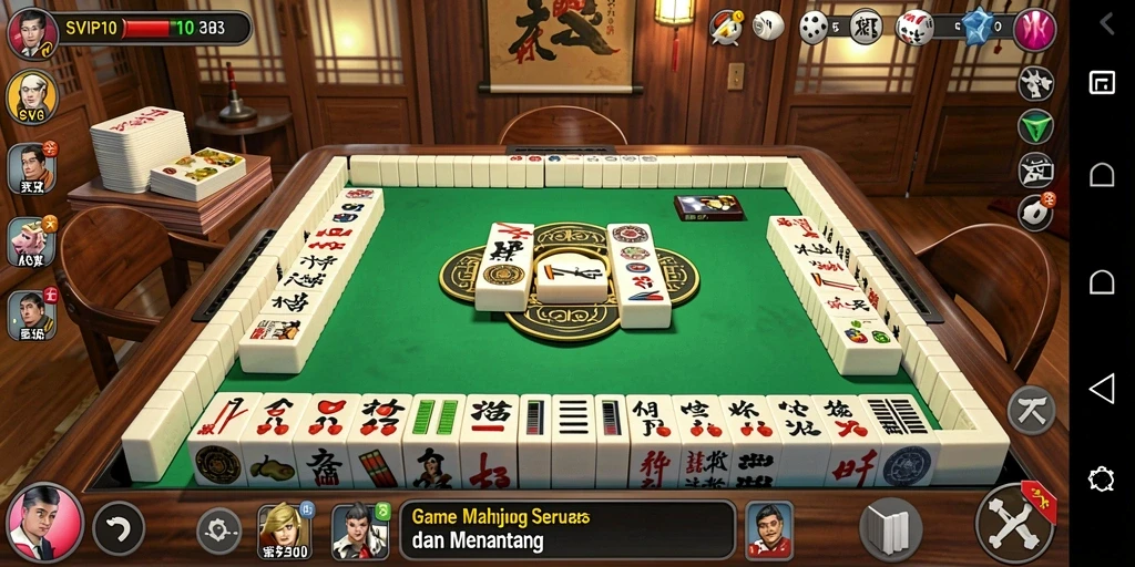 Gambaran gameplay seru dari SVIP10 yang menghadirkan Mahjong dengan desain menarik.