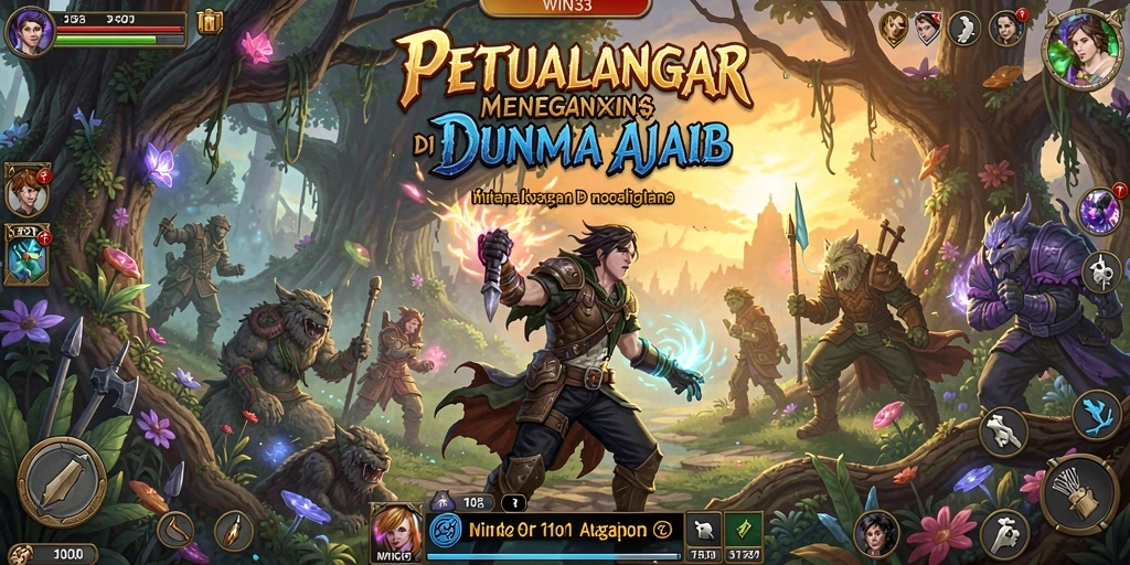 Tangkapan layar gameplay <strong>WIN33</strong> menunjukkan petualangan menakjubkan di dunia yang penuh warna.
